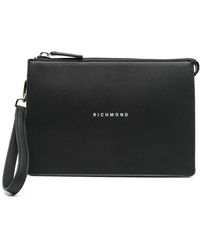 John Richmond - Logo-Print Clutch Bag - Lyst