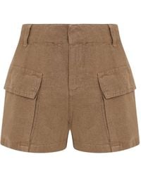 Osklen - Linen Cargo Shorts - Lyst