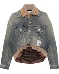 Maison Mihara Yasuhiro - Distressed-Jacke Im Layering-Look - Lyst