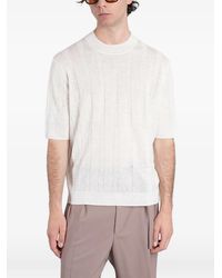 Ballantyne - Ribbed-Knit T-Shirt - Lyst