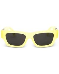 Palm Angels - Magnolia Logo-Plaque Square-Frame Sunglasses - Lyst