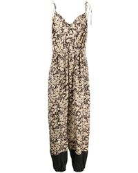 Stella McCartney フローラル ジャンプスーツ - ブラック