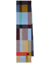 Paul Smith - Wool-Cotton Colour-Block Scarf - Lyst