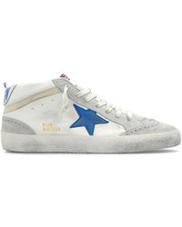 Golden Goose - Mid Star Distressed-effect Sneakers - Lyst