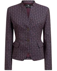 Etro - Blazer en jacquard con botones - Lyst