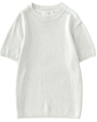 Studio Nicholson - Ribbed-Knit Short-Sleeve Sweater - Lyst