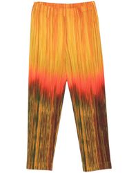 Homme Plissé Issey Miyake - Paint Brush Close-Up Pleated Trousers - Lyst