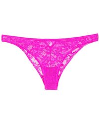 【関税込み】Fleur du Mal ピンク Luxe チーキーショーツ シースルー レース ショーツ[品番：LCLW0002911]｜レース