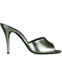 Saint Laurent - La 16 Metallic Effect Sandals - Lyst