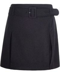 A.P.C. - Pleated Mini Skirt - Lyst