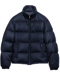 Prada - Cashmere Quilted Down Jacket - Lyst
