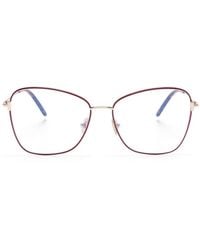 Tom Ford - Brille Mit Oversized-Gestell - Lyst