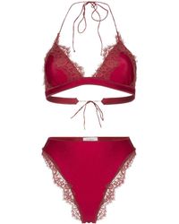 Oséree Bikini a triangolo Travaille - Rosso