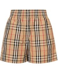 Burberry - Shorts Con Motivo Vintage Check - Lyst