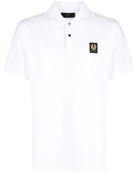 Belstaff - Logo-Patch Cotton Polo Shirt - Lyst