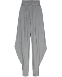 COMME DES GARÇON BLACK - Houndstooth-Pattern Wide-Leg Trousers - Lyst