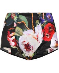 Dolce & Gabbana - Floral-print Silk Blend Briefs - Lyst