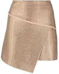 ANDREADAMO - Crystal-Embellished Asymmetric Wrap Skirt - Lyst