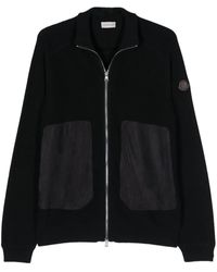 Moncler - スエードラペル カーディガン - Lyst