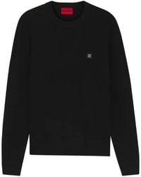 HUGO - Pullover Mit Logo-Patch - Lyst