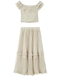 B+ AB - Mono Plisado Con Volantes - Lyst