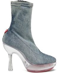 DIESEL - Lake Jeans-Stiefel mit Plateau - Lyst