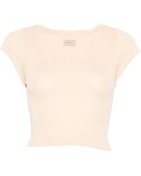 Jean Paul Gaultier - Fitted Ribbed Crop Top With Round Neckline - Lyst