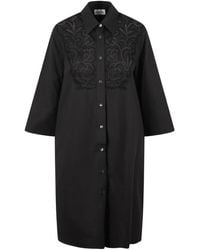 P.A.R.O.S.H. - Poplin Midi Dress - Lyst