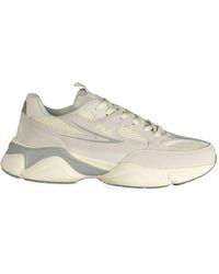 Fila - Logo-Print Mesh-Panel Sneakers - Lyst