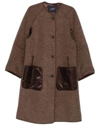 The Seafarer - Hepburn Contrast-Pocket Panelled Coat - Lyst