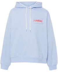 Marni - Logo-Applique Organic Cotton Hoodie - Lyst