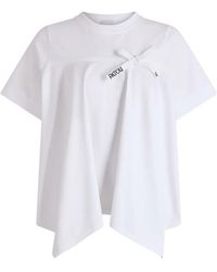 Patou - Draped Bow-Detail T-Shirt - Lyst