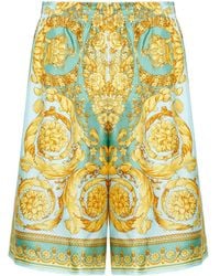 Versace - Shorts aus Seide mit Barocco-Print - Lyst