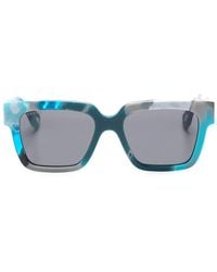 Gucci - Sonnenbrille Mit Eckigem Gestell - Lyst