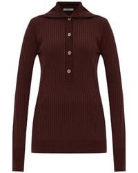 Entire studios - Ribbed-Buttoned Polo - Lyst