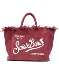 MC2 Saint Barth - Vanity Fringed Logo-Print Tote Bag - Lyst