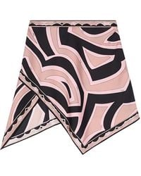 PUCCI - Labirinto Print Silk Scarf Skirt - Lyst