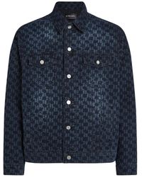 Karl Lagerfeld - モノグラム デニムジャケット - Lyst