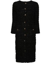 Balenciaga - Tweed Button-up Dress - Lyst