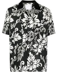 Sacai - Floral-Print Cotton Shirt - Lyst