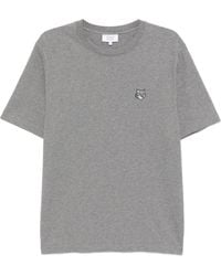 Maison Kitsuné - T-Shirt Con Applicazione Bold Fox Head - Lyst
