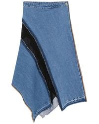 Litkovskaya - Asymmetric Frayed-Edge Skirt - Lyst