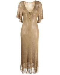 Dodo Bar Or - Fringed Midi Knit Dress - Lyst