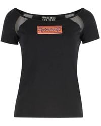 Versace Jeans Couture - Camiseta con panel de malla - Lyst