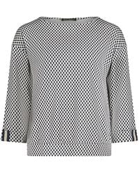 Betty Barclay - Geometric-Pattern Boat-Neck Sweater - Lyst