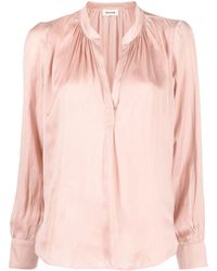Zadig & Voltaire - Gathered-detail Long-sleeve Blouse - Lyst
