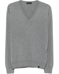 Fay - V-Neck Wool Sweater - Lyst