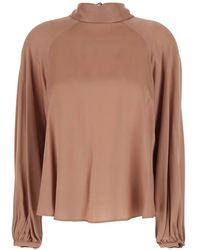 Semicouture - High-Neck Open-Back Top - Lyst