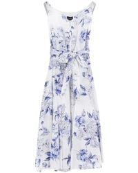 LAVI COUTURE - Floral-Print Flared Midi Dress - Lyst