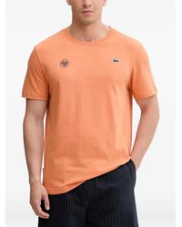 Lacoste - Roland-Garros Logo-Patch T-Shirt - Lyst